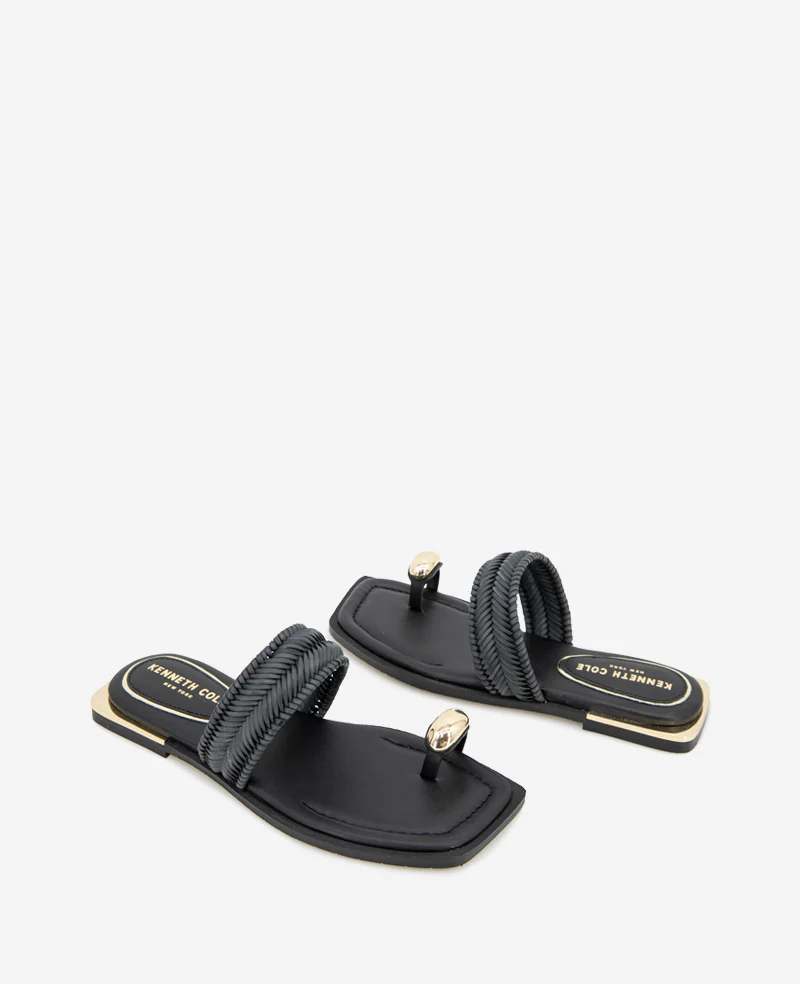 Andarna Leather Woven Toe Ring Sandal - Image 2