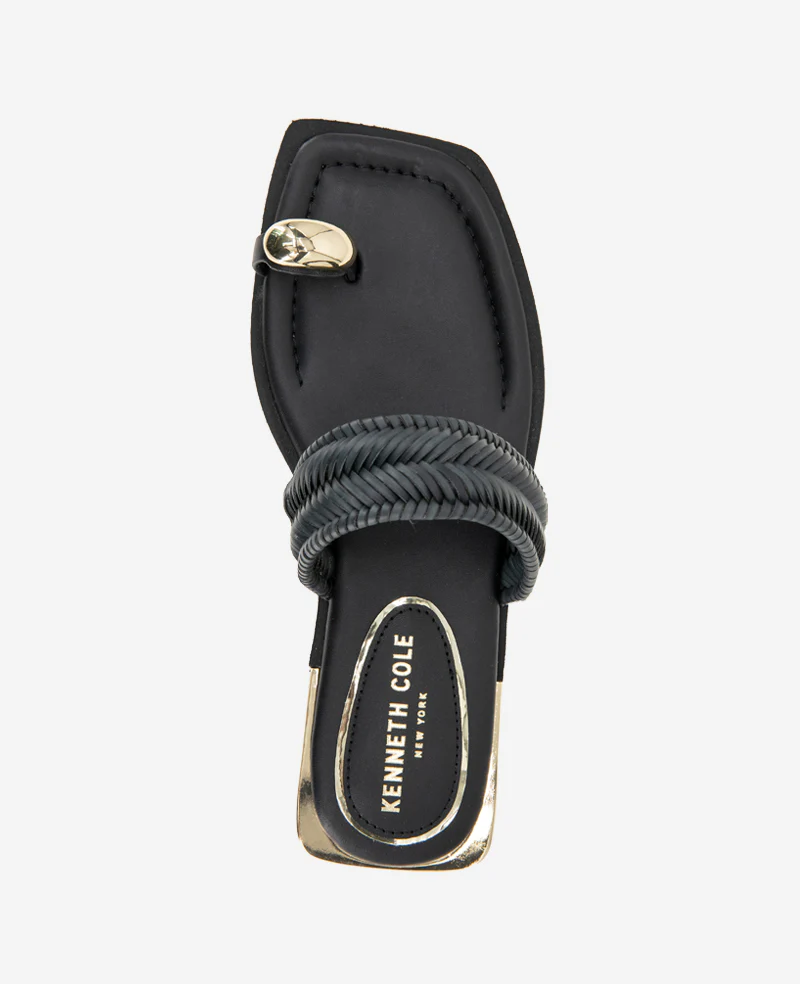 Andarna Leather Woven Toe Ring Sandal - Image 5