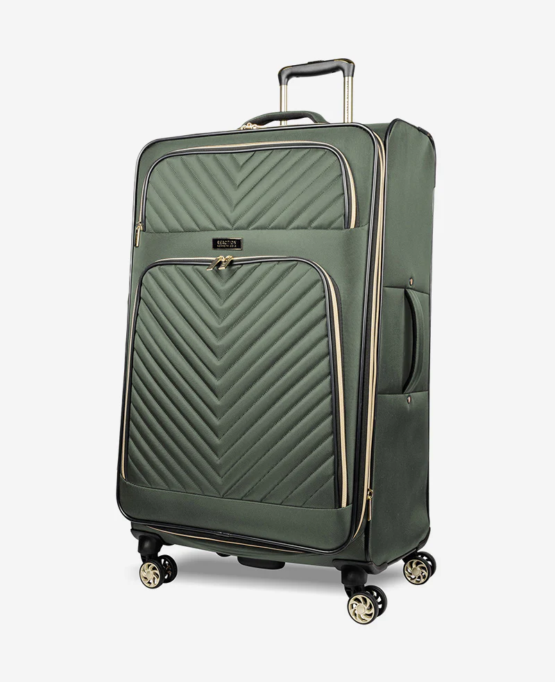 Chelsea Chevron Quilted Expandable Suitcase - Image 14