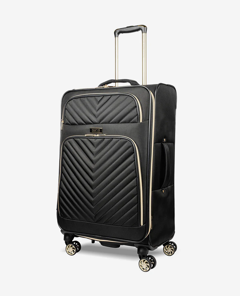 Chelsea Chevron Quilted Expandable Suitcase - Image 3