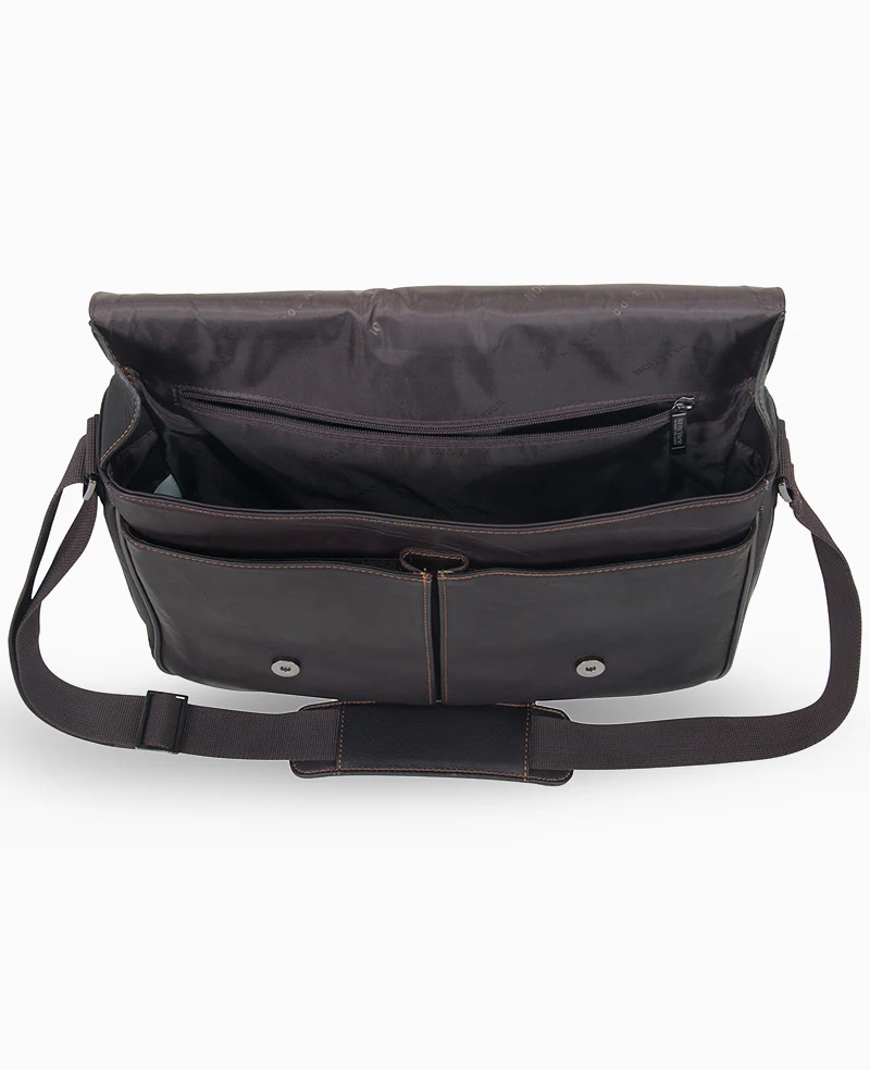 Colombian Leather Crossbody Messenger Bag - Image 5