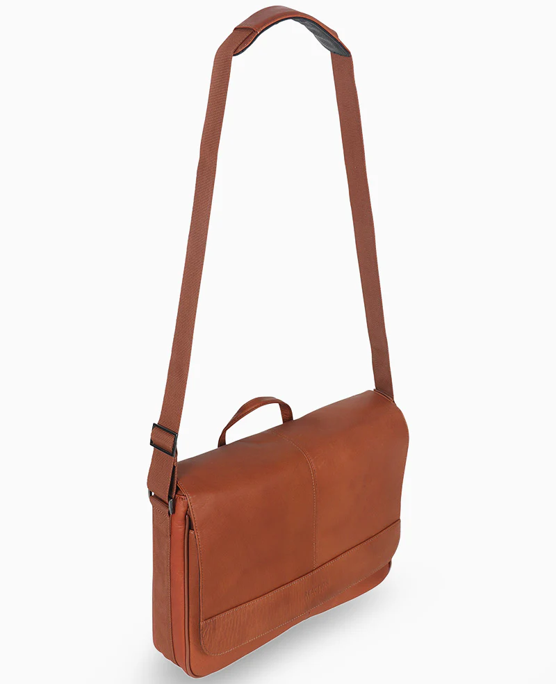 Colombian Leather Crossbody Messenger Bag - Image 6