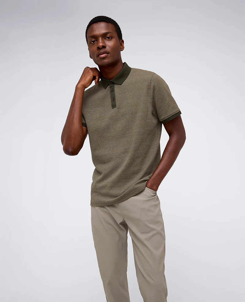 Contrast Placket Button Polo - Image 3