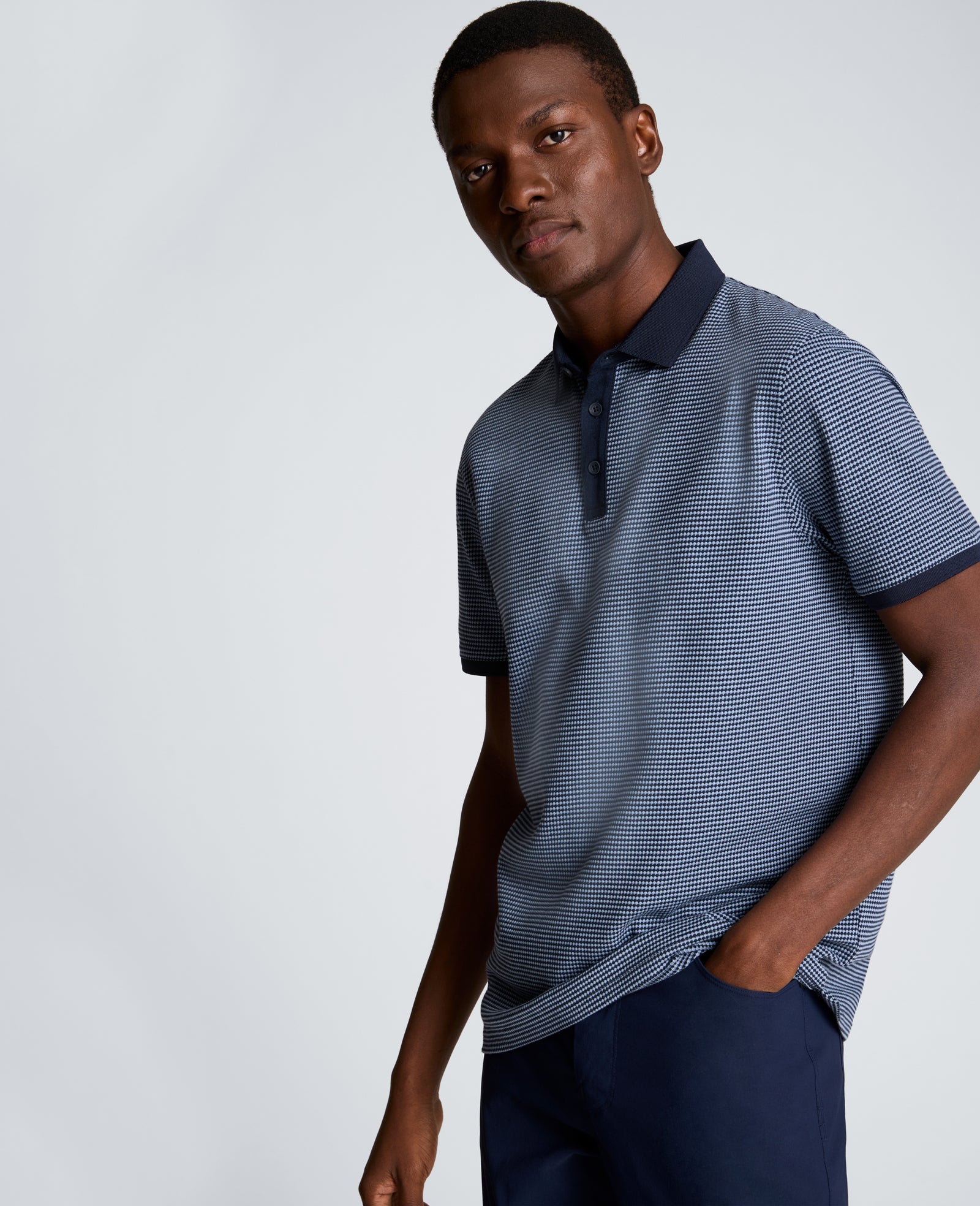 Contrast Placket Button Polo - Image 3