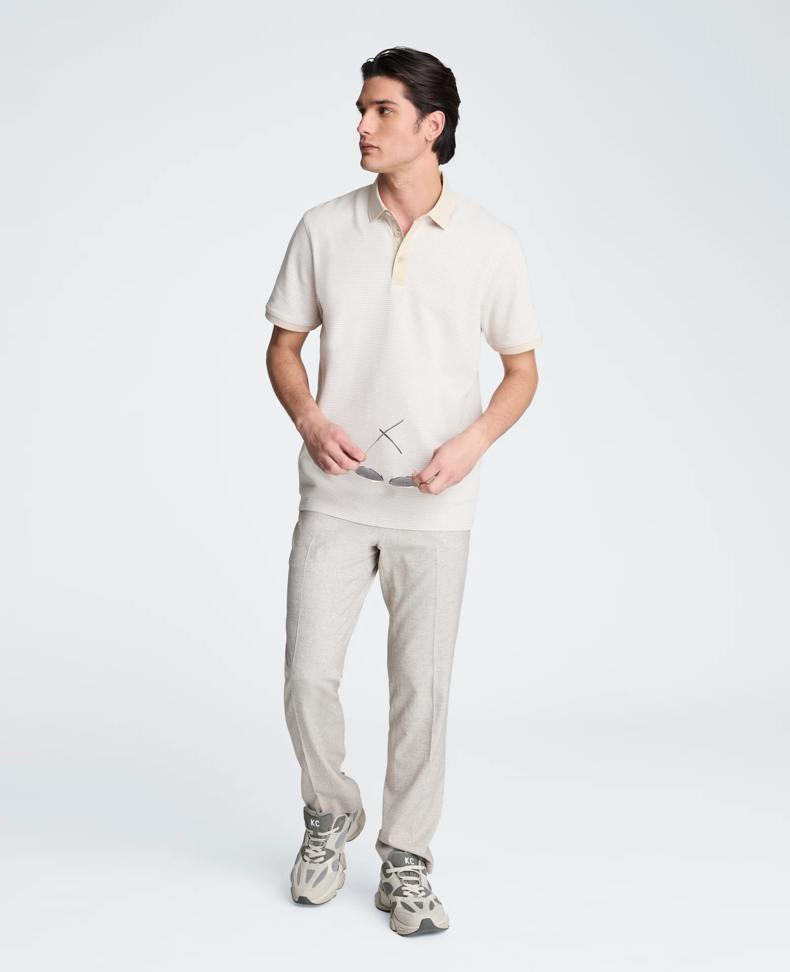 Contrast Placket Button Polo - Image 3