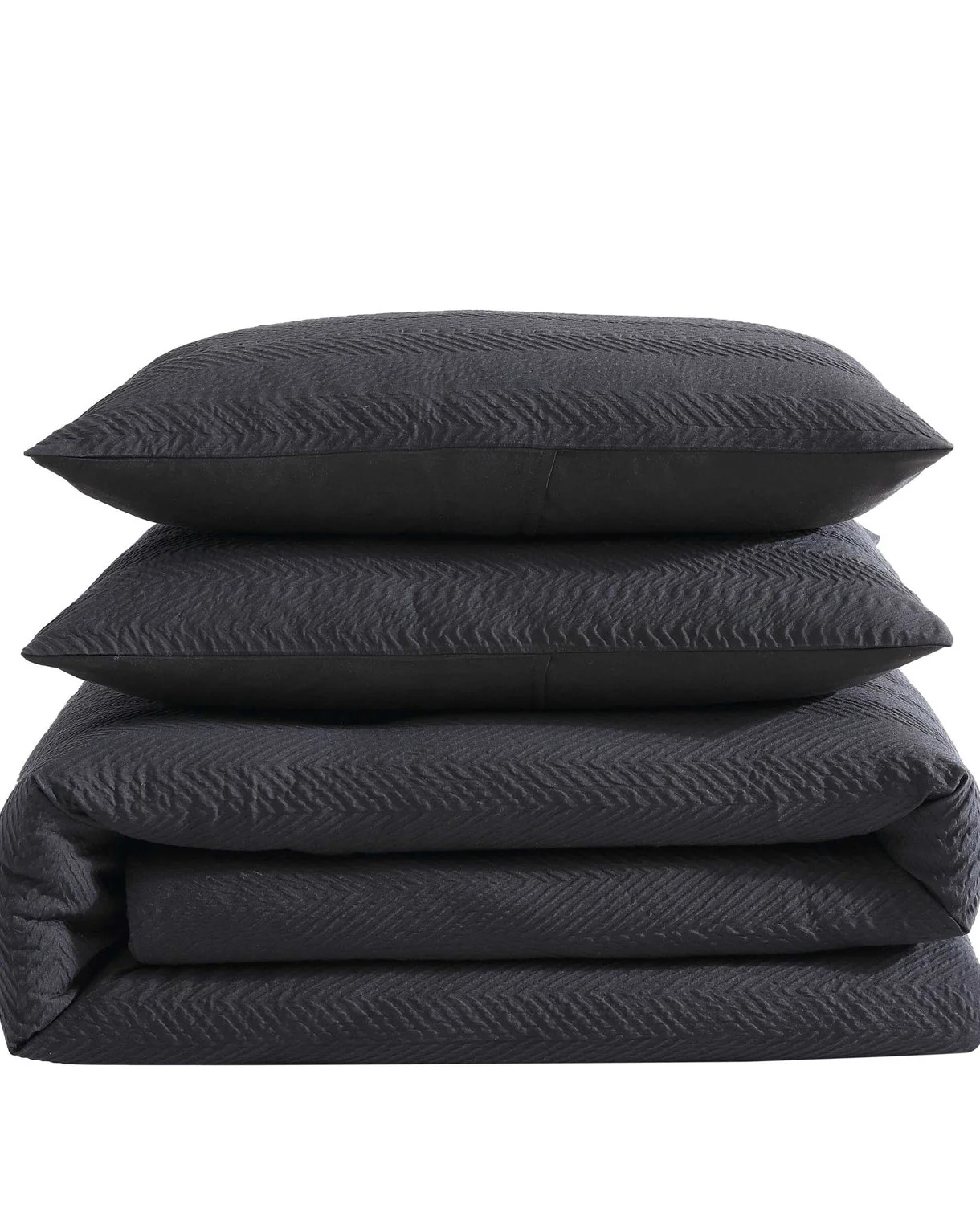 Crosswalk Herringbone Black Comforter Set - Image 6