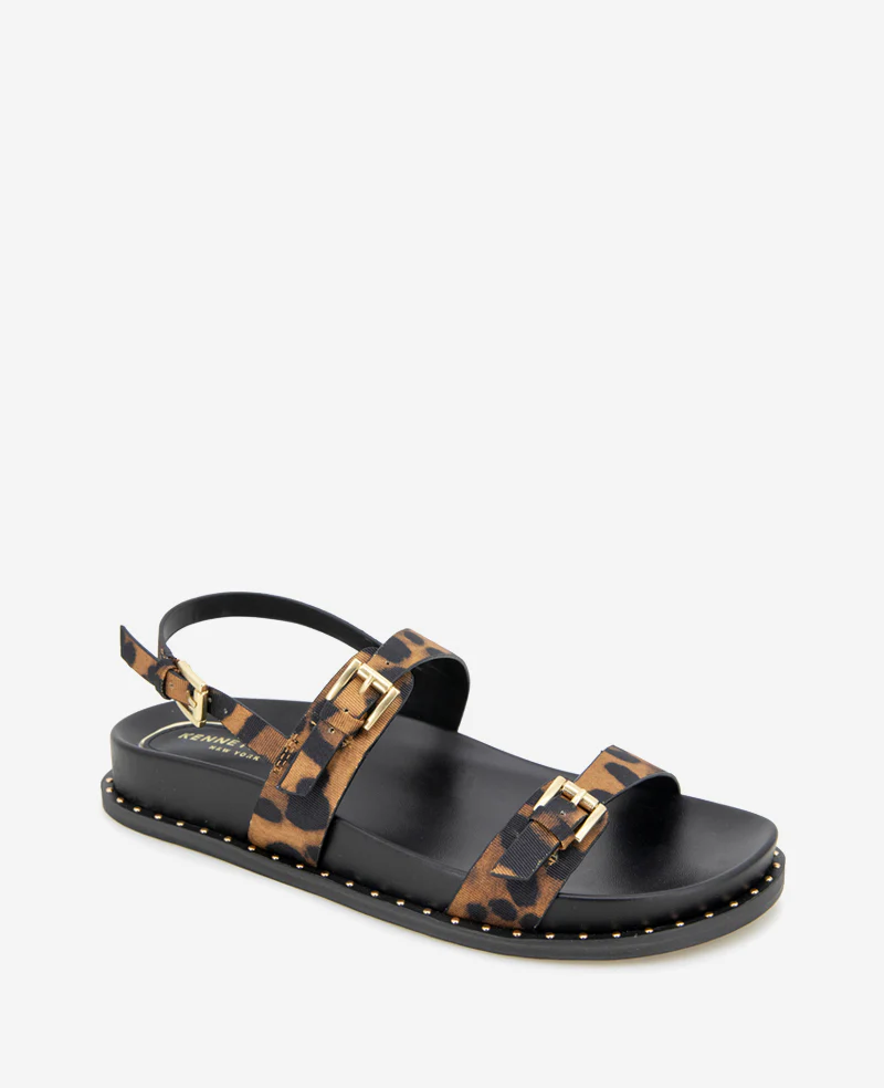 Drinity Leopard Print Band Buckle Sandal - Image 3