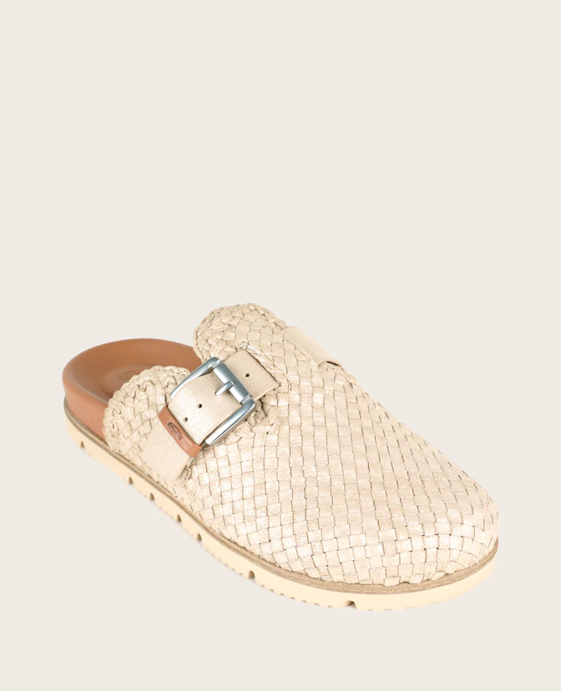 GENTLE SOULS - Brantley Buckle Woven Leather Mule - Image 4