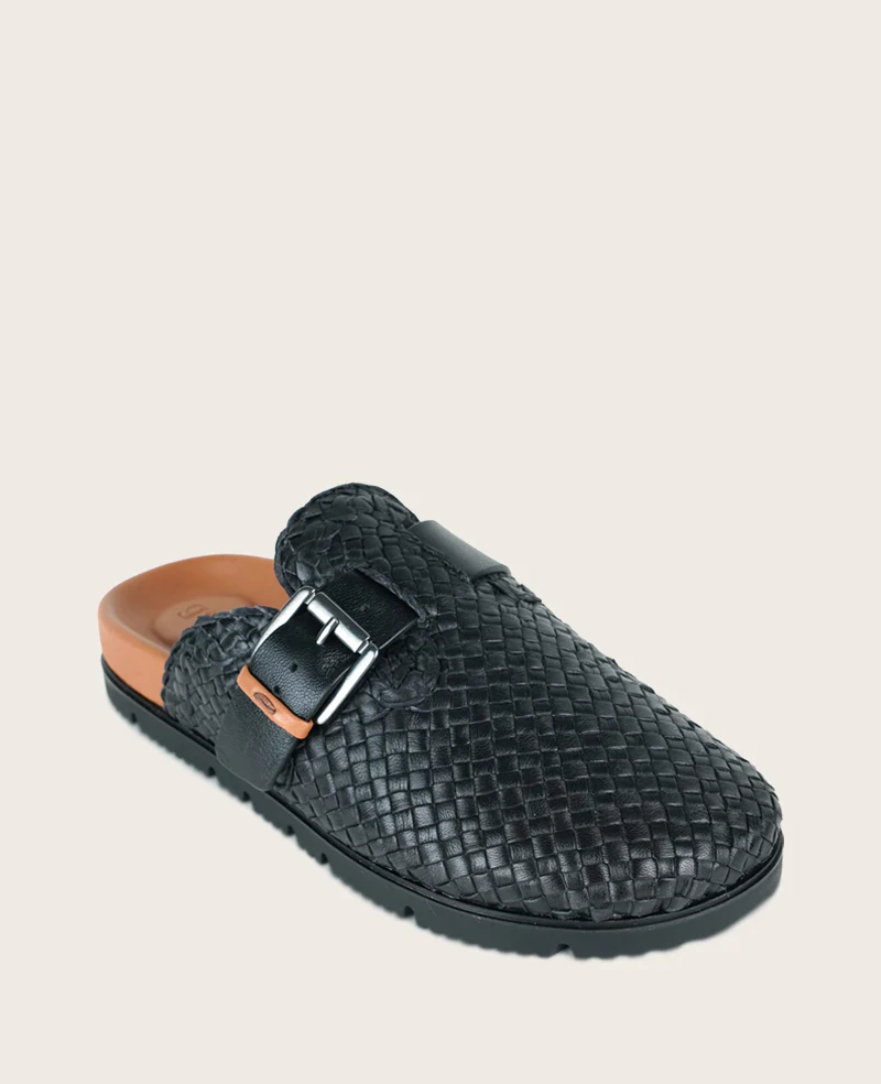 GENTLE SOULS - Brantley Buckle Woven Leather Mule - Image 4