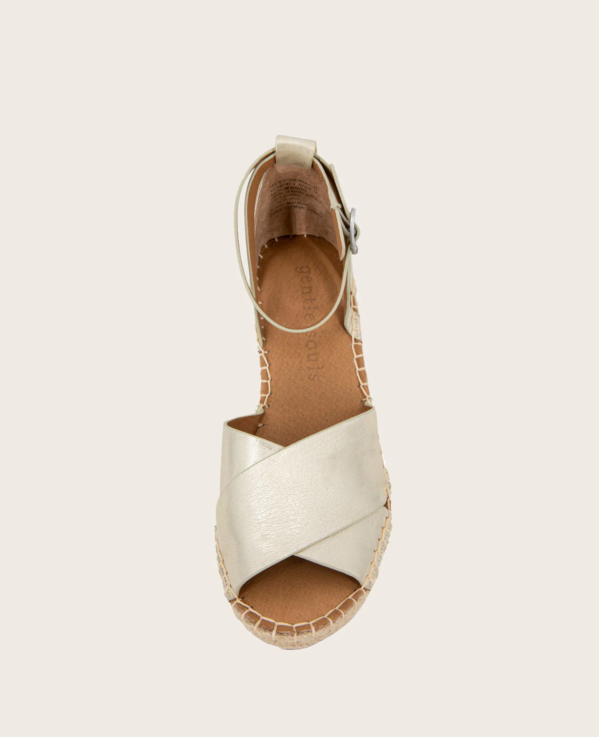 GENTLE SOULS - Charli Suede X-Band Espadrille Wedge Sandal - Image 4