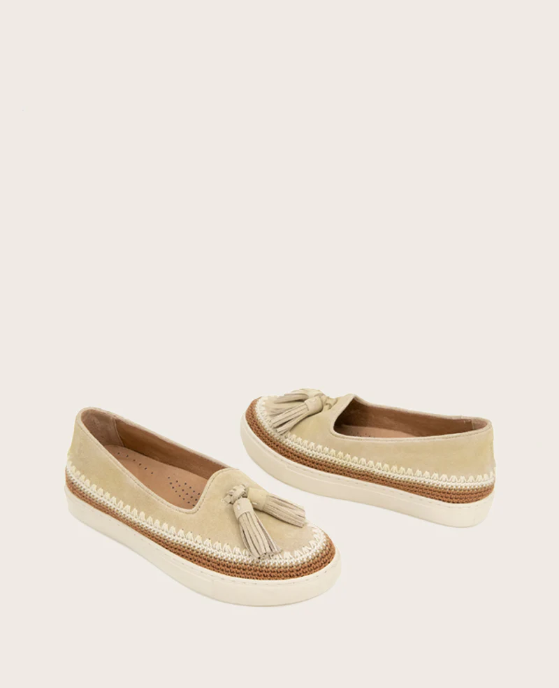 GENTLE SOULS - Citrus Tassel Suede Platform Slip On - Image 2