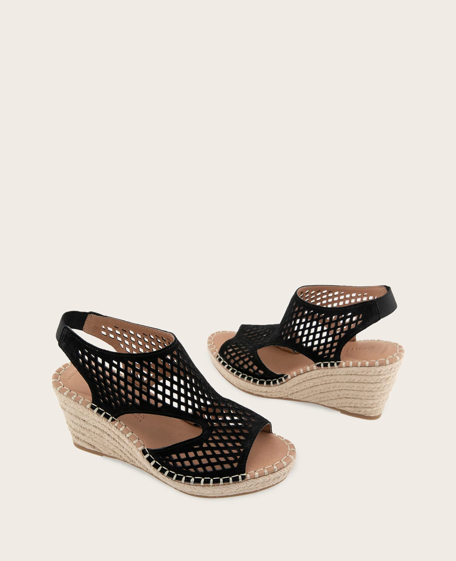 GENTLE SOULS - Cody Perforated Suede Espadrille Wedge - Image 2