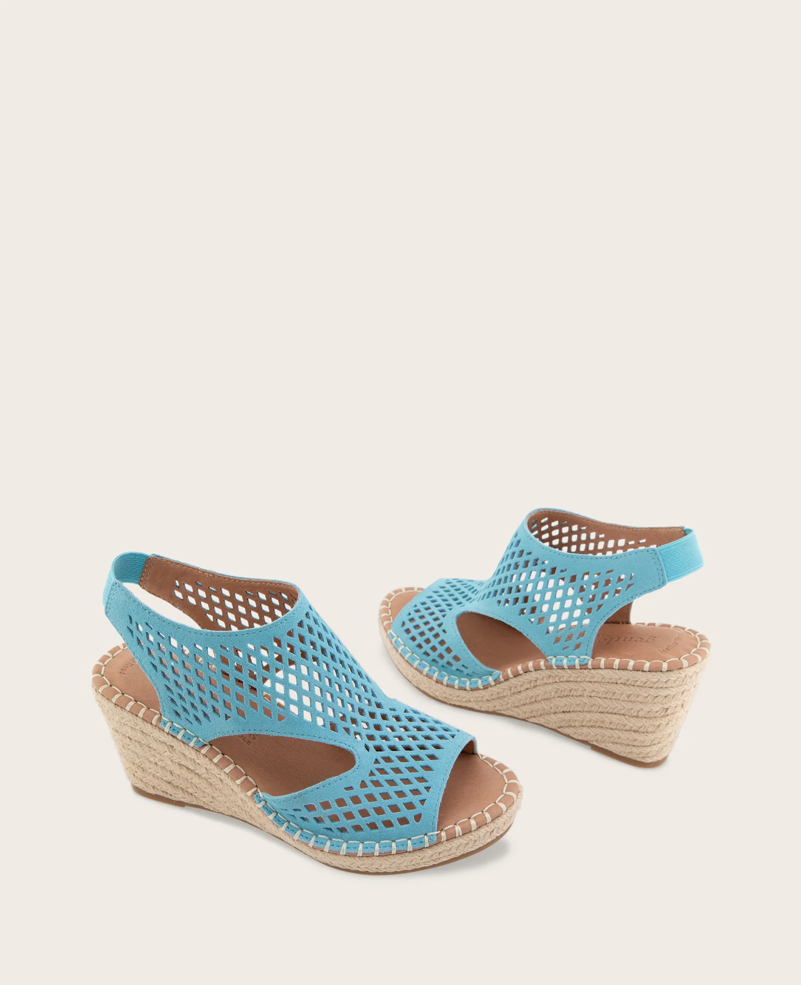GENTLE SOULS - Cody Perforated Suede Espadrille Wedge - Image 2