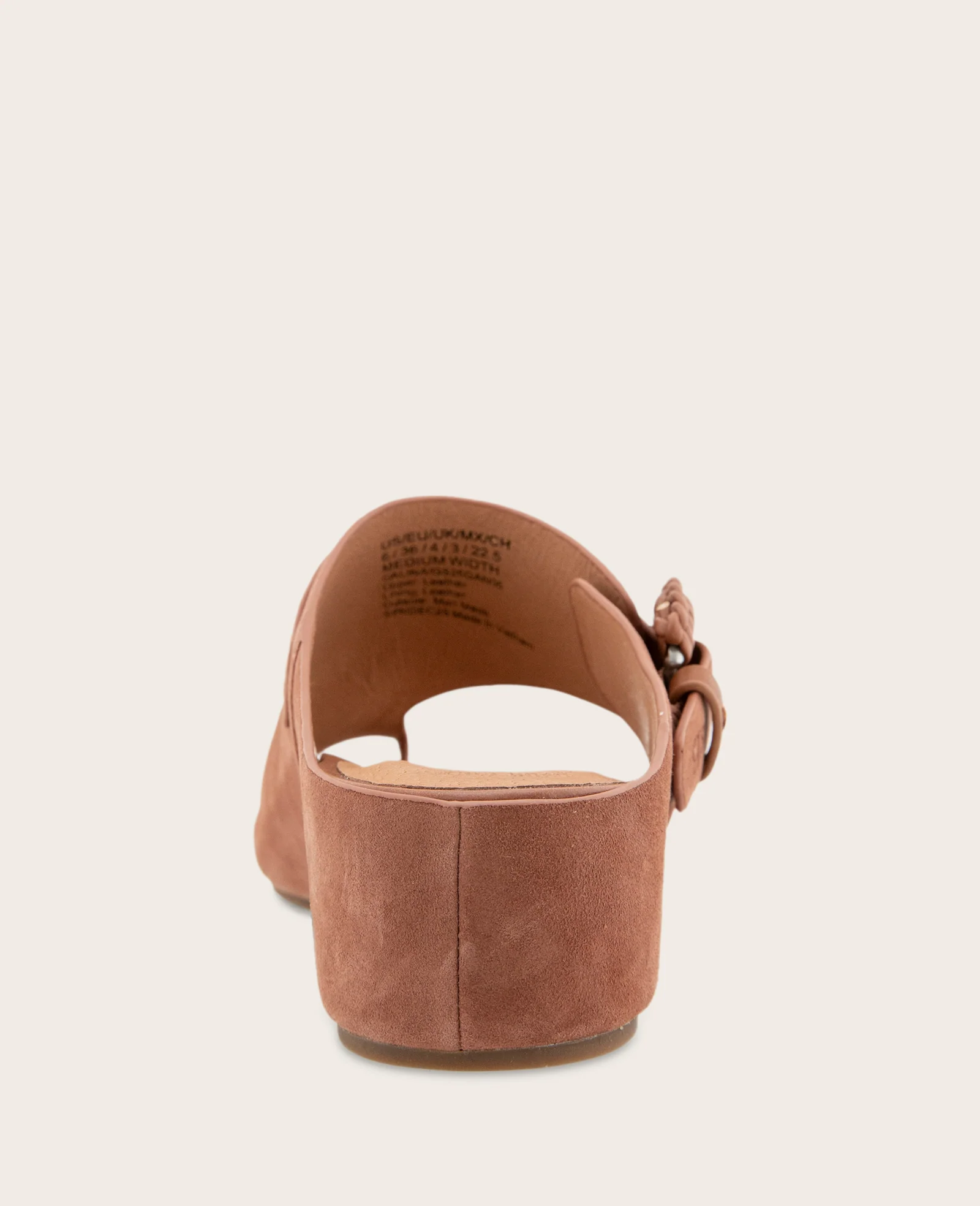 GENTLE SOULS - Galina Suede Toe Ring Buckle Wedge Sandal - Image 4