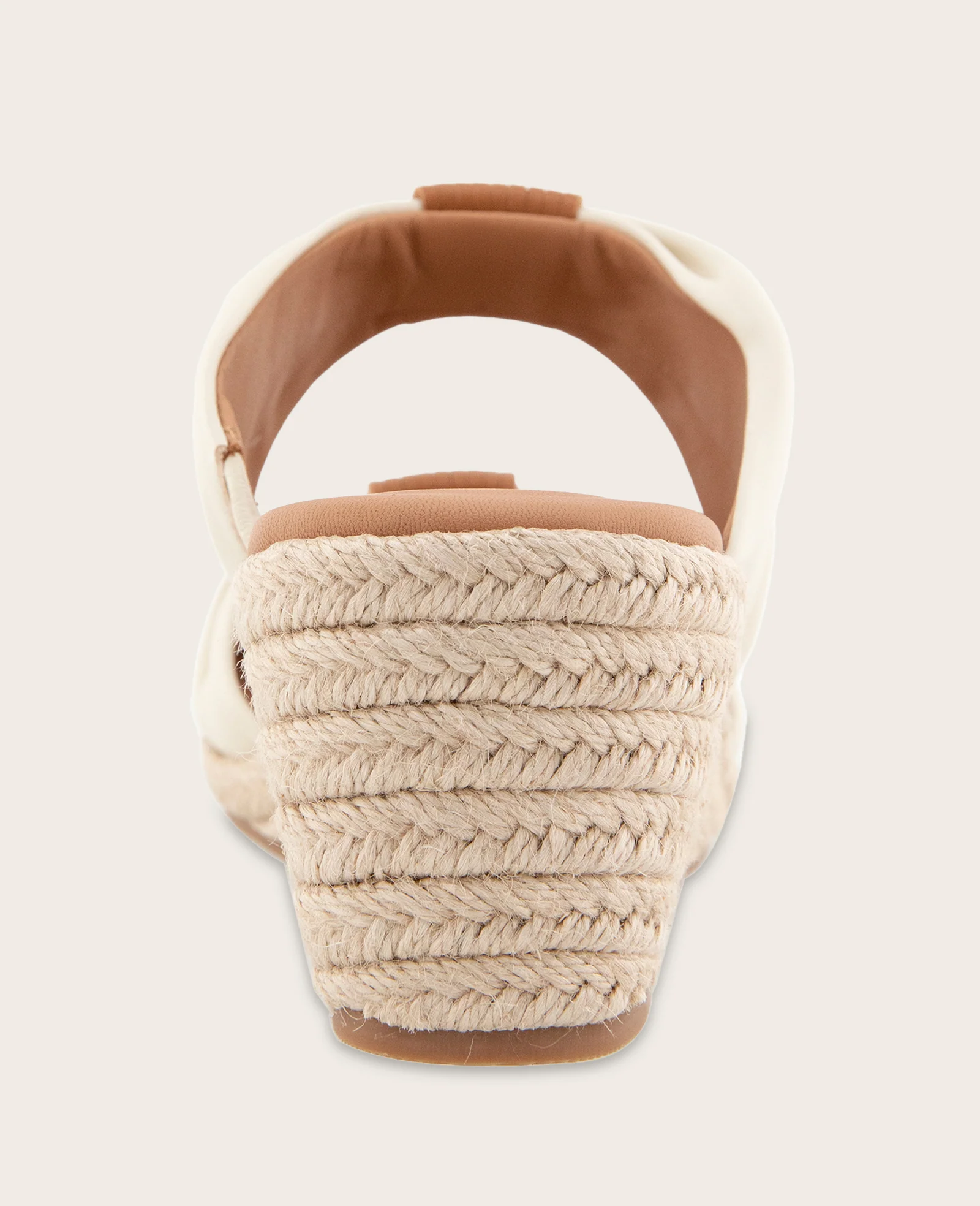 GENTLE SOULS - Gracious Leather Rouched Espadrille Wedge - Image 4