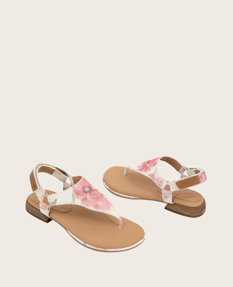 GENTLE SOULS - Holly Suede Floral Ankle Strap Thong - Image 2