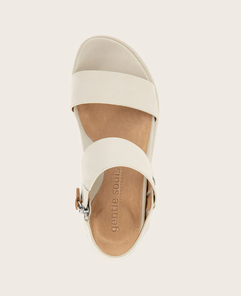 GENTLE SOULS - Jolisa Leather Woven Detail Wedge - Image 5