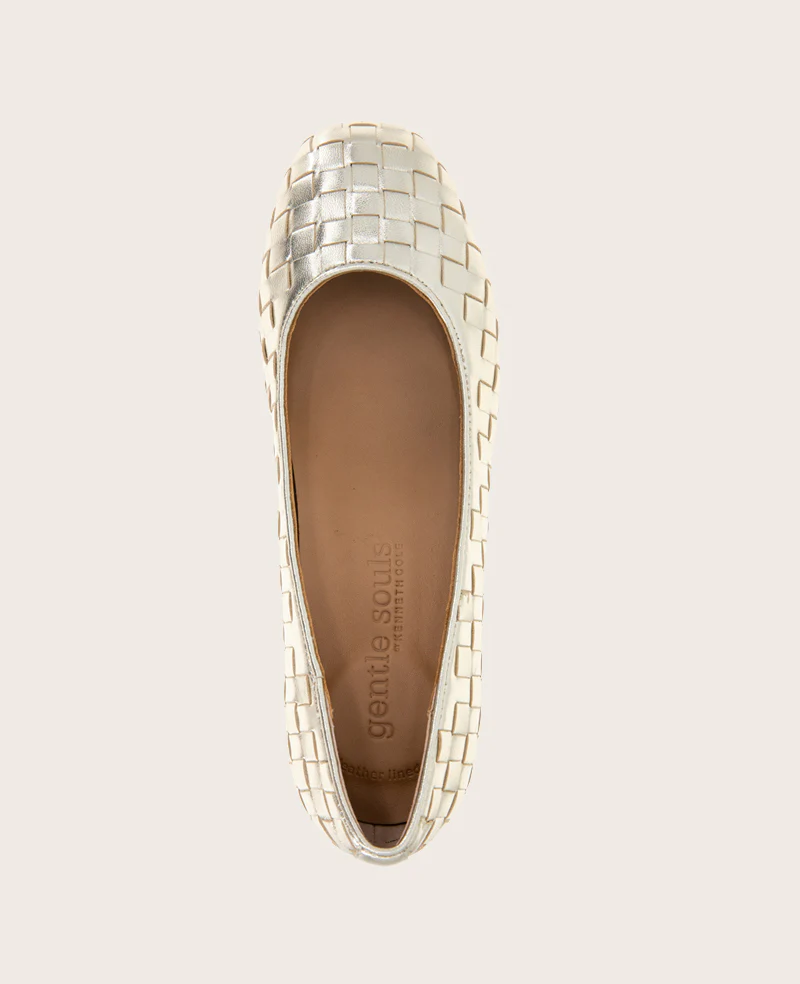 GENTLE SOULS - Lancine Metallic Woven Heel - Image 4