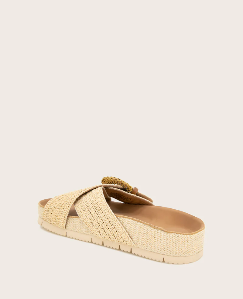 GENTLE SOULS - Louisa X Band Raffia Platform Slip On - Image 4