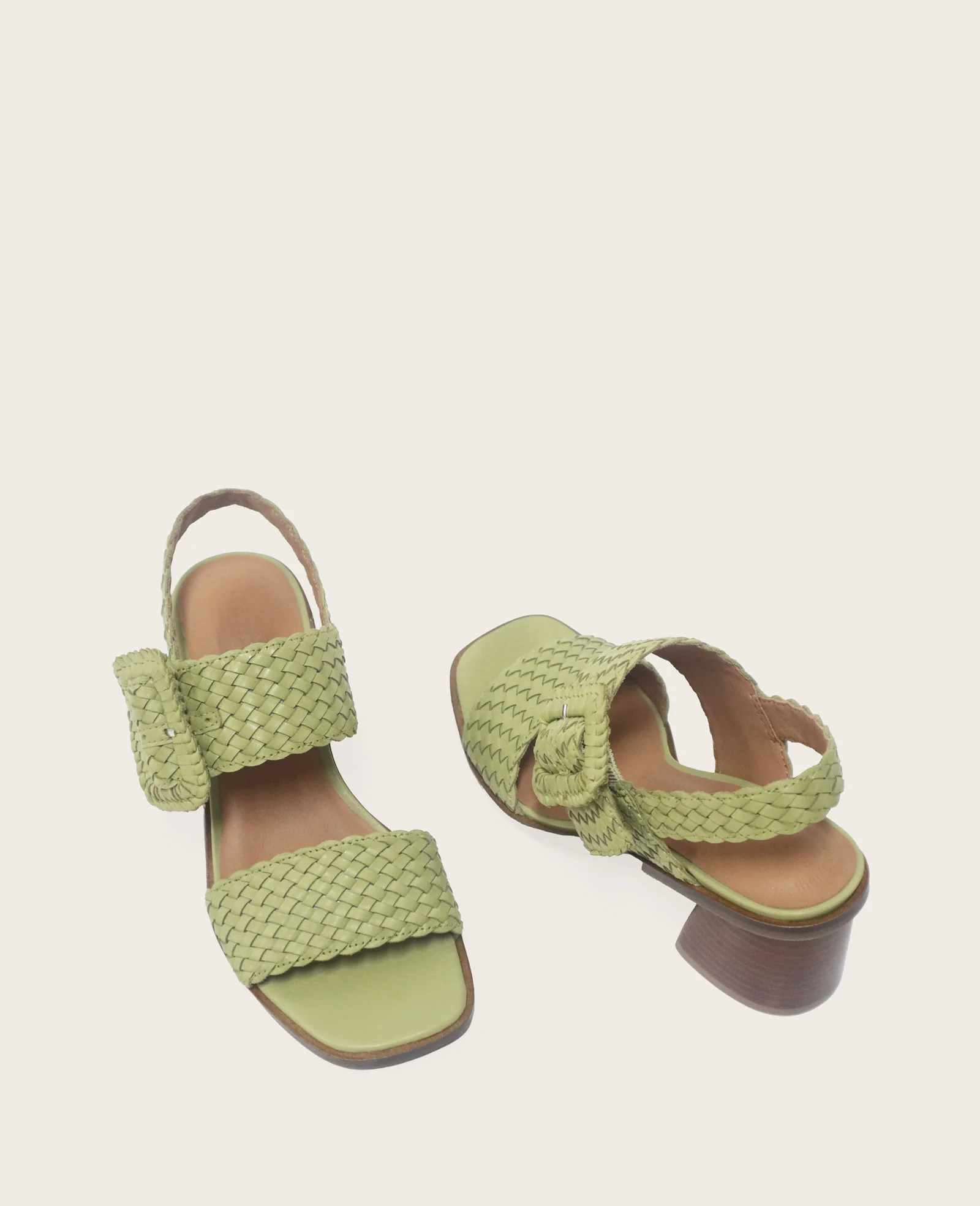 GENTLE SOULS - Madylyn Woven Leather Heel Sandal - Image 2