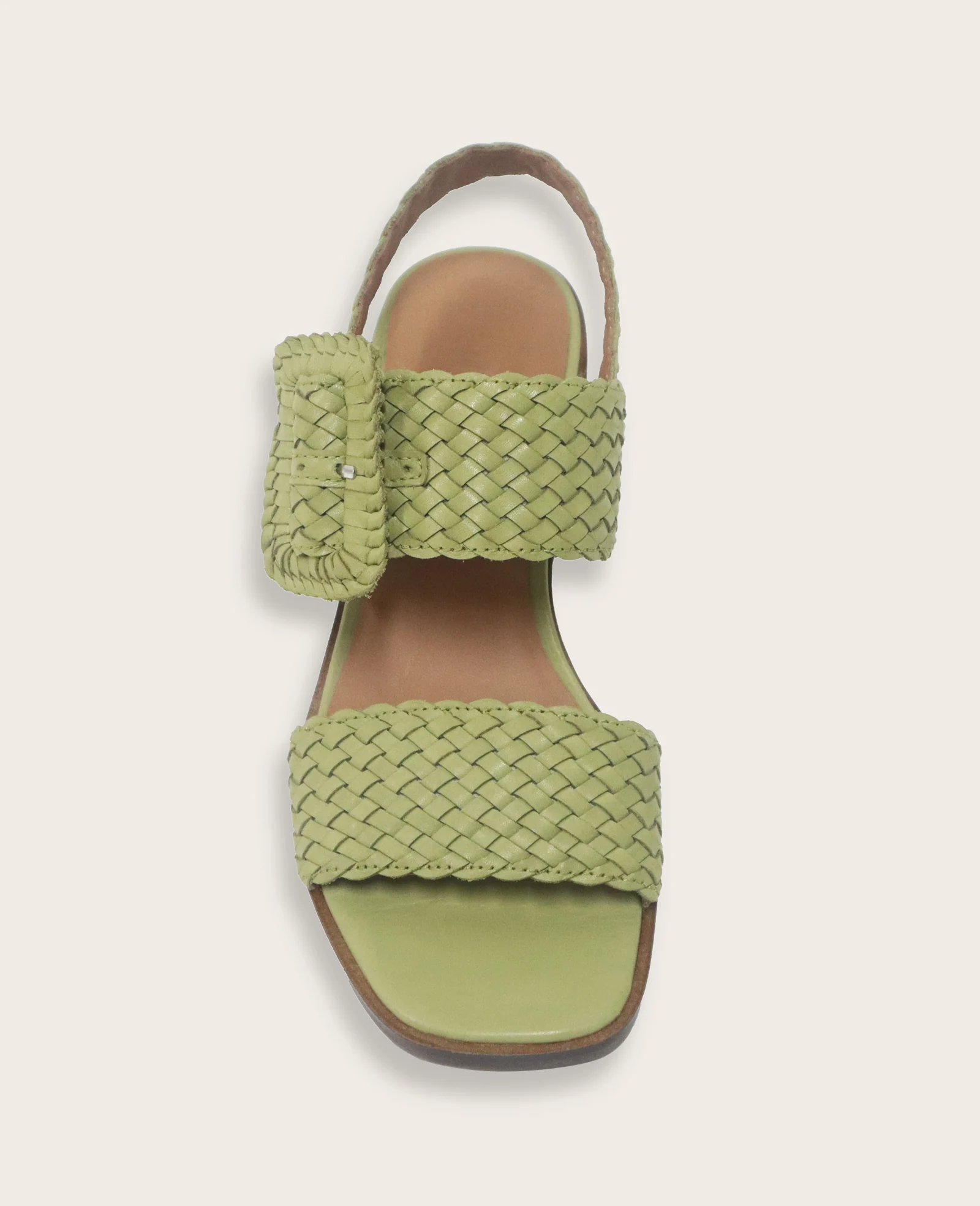 GENTLE SOULS - Madylyn Woven Leather Heel Sandal - Image 3