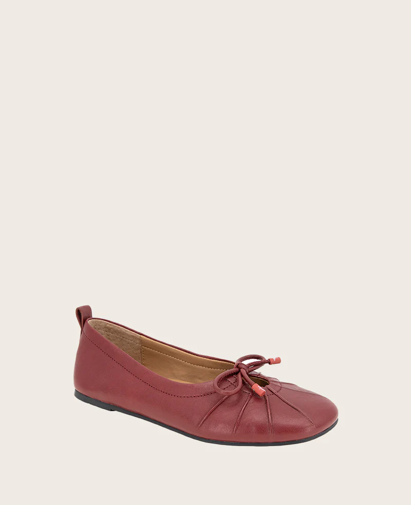 GENTLE SOULS -  Marilyn Leather Pleated Ballet Flat - Image 5