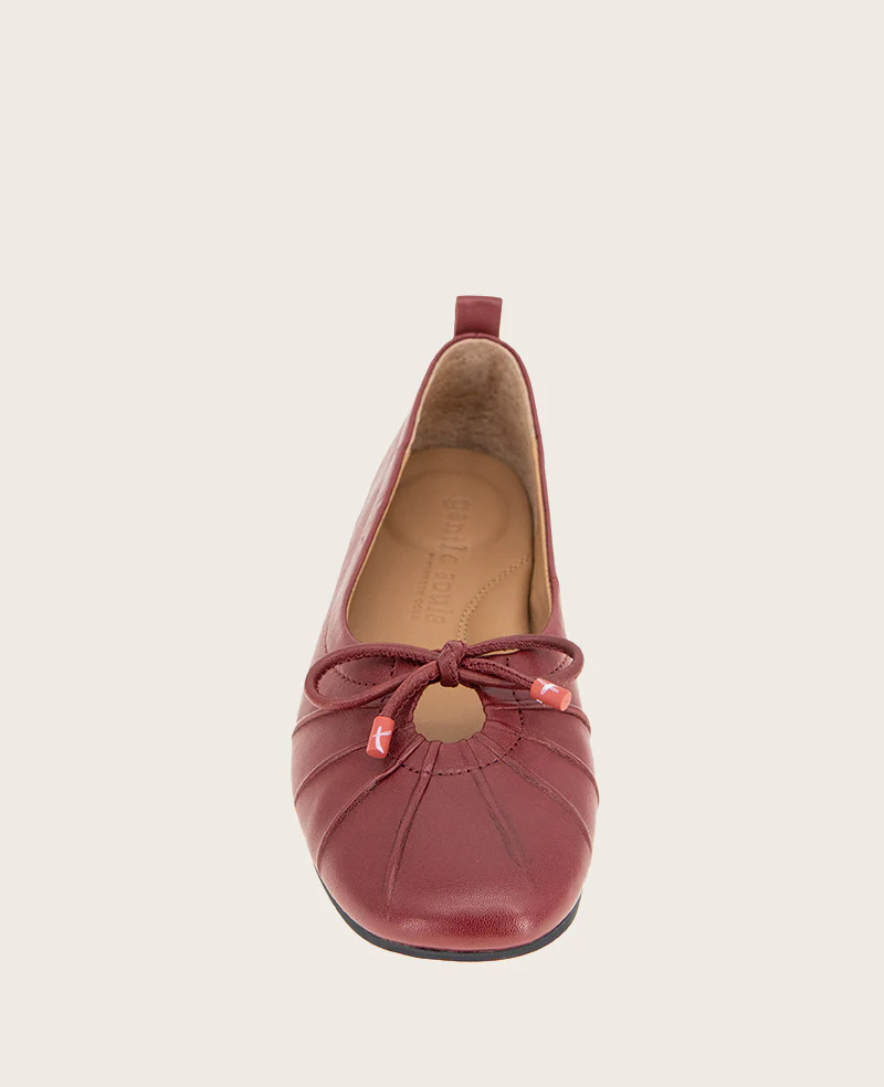 GENTLE SOULS -  Marilyn Leather Pleated Ballet Flat - Image 6