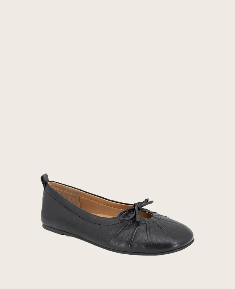 GENTLE SOULS - Marilyn Leather Pleated Ballet Flat - Image 5