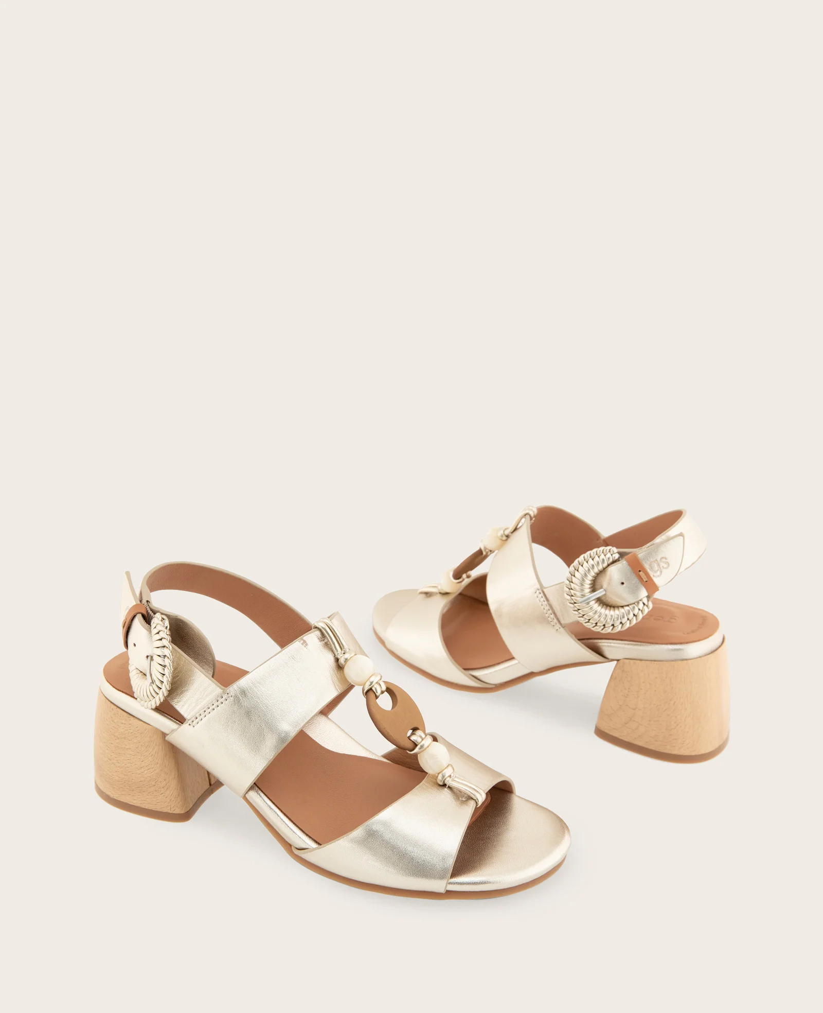 GENTLE SOULS - Miracle Metallic Stone Embellished Heeled Sandal - Image 2