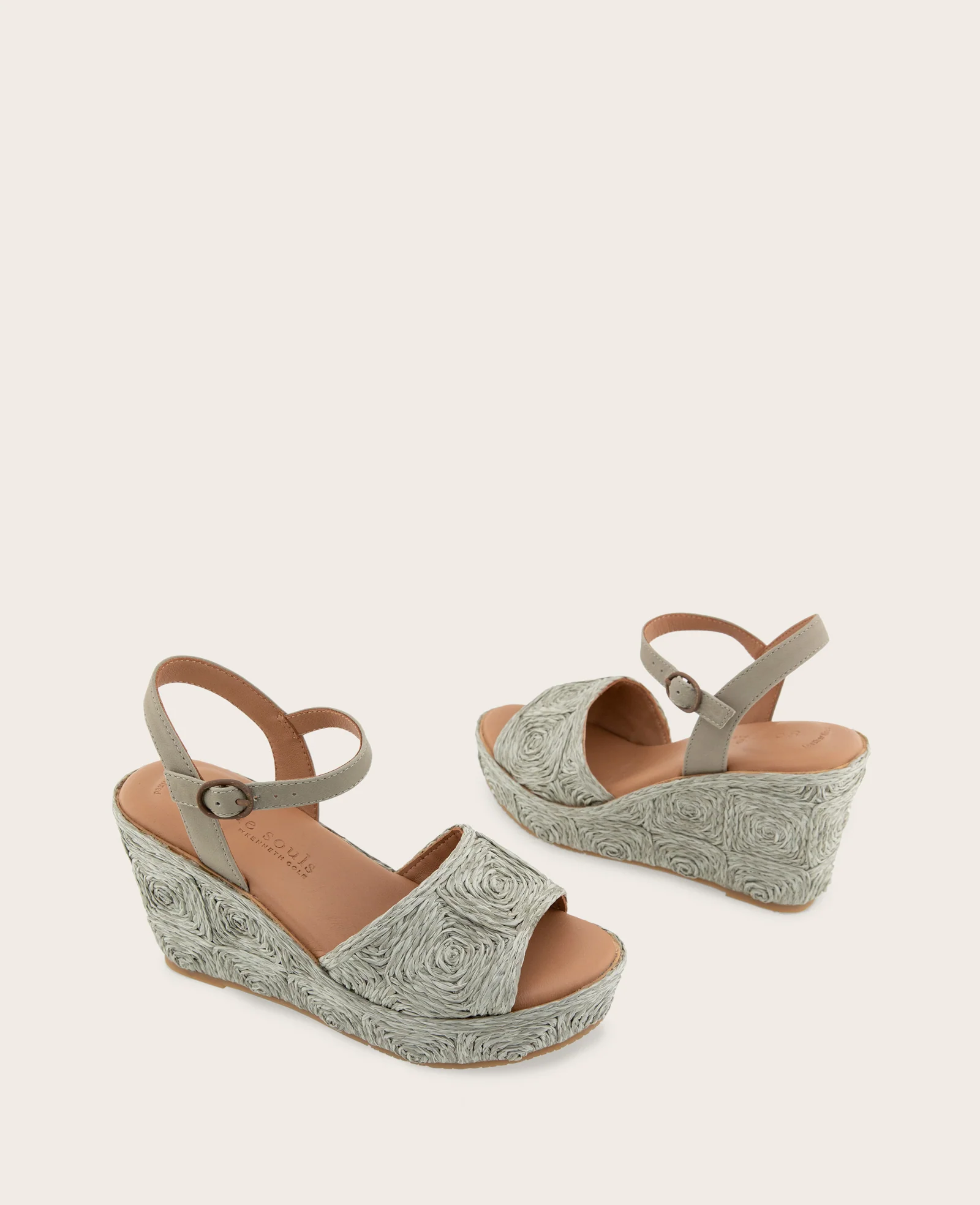 GENTLE SOULS - Nevio Raffia Platform Wedge - Image 2