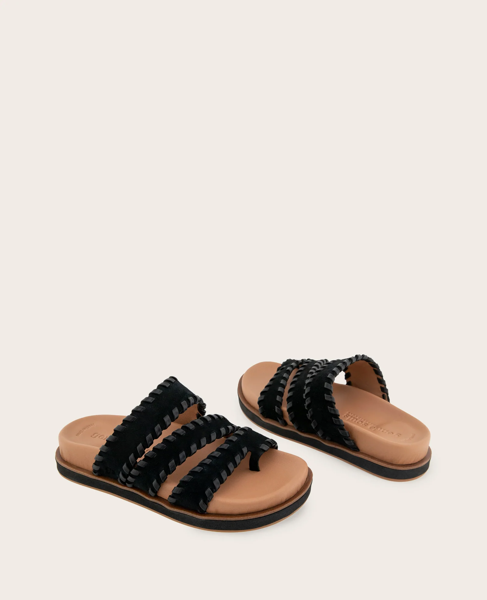GENTLE SOULS - Niles Suede Whip Stitch band Sandal - Image 2