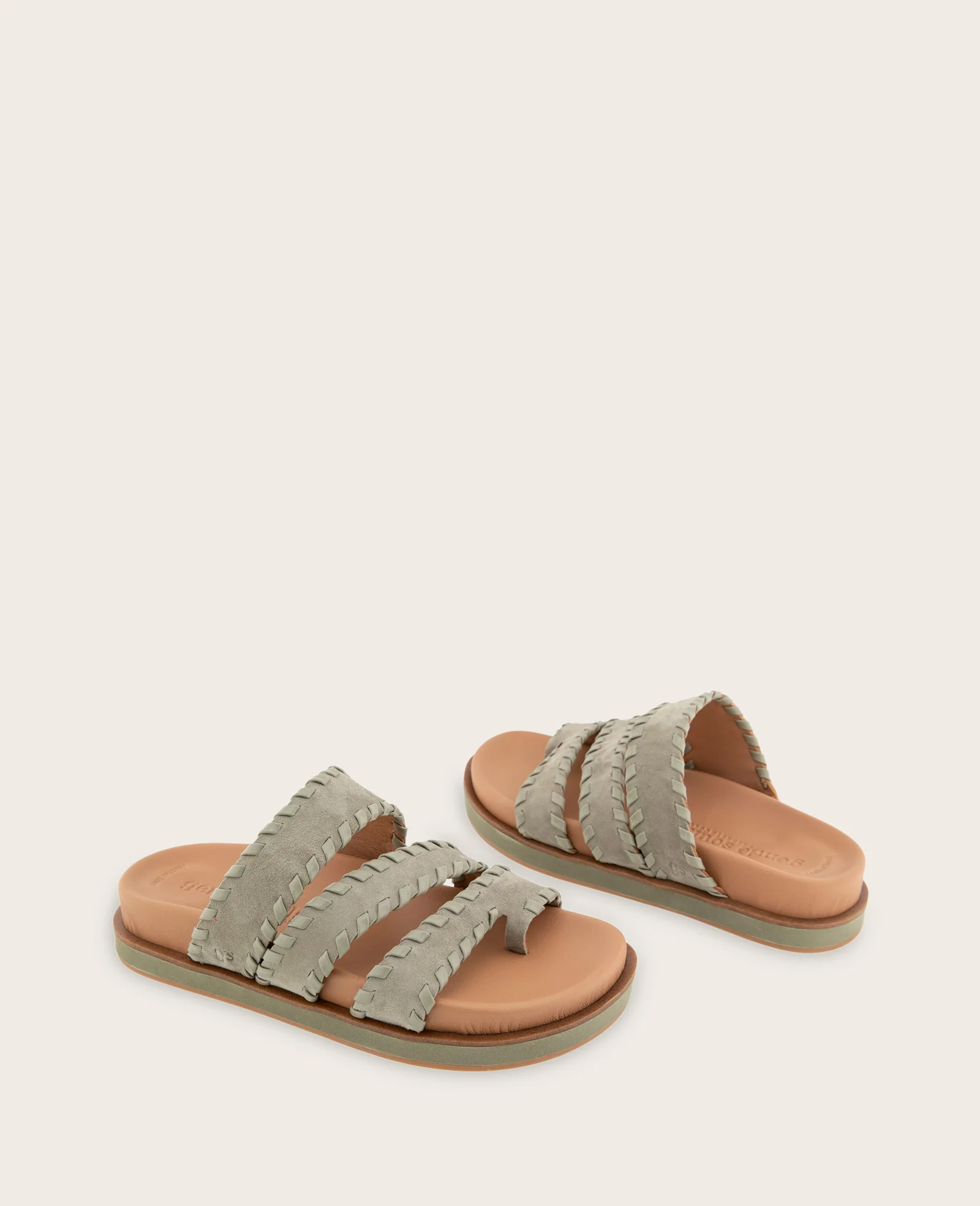 GENTLE SOULS - Niles Suede Whip Stitch band Sandal - Image 2