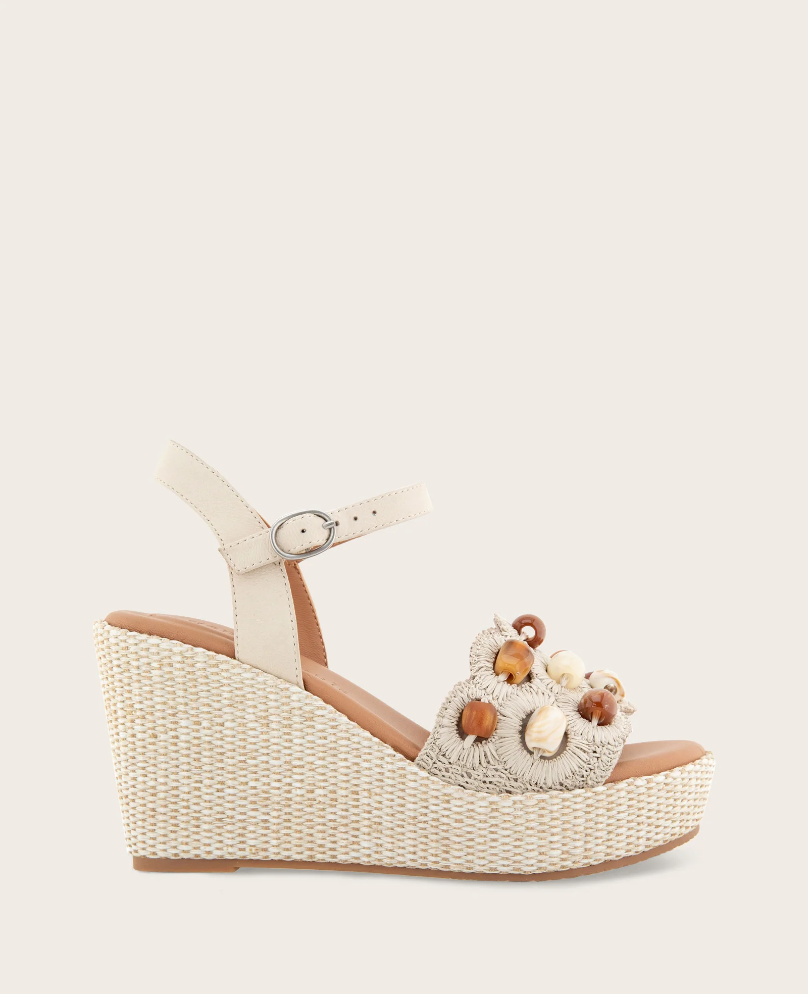 GENTLE SOULS - Nolina Stone Embellished Espadrille Wedge