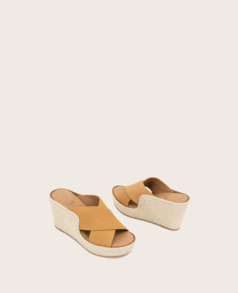 GENTLE SOULS - Porto Leather X Band Espadrille Wedge - Image 2