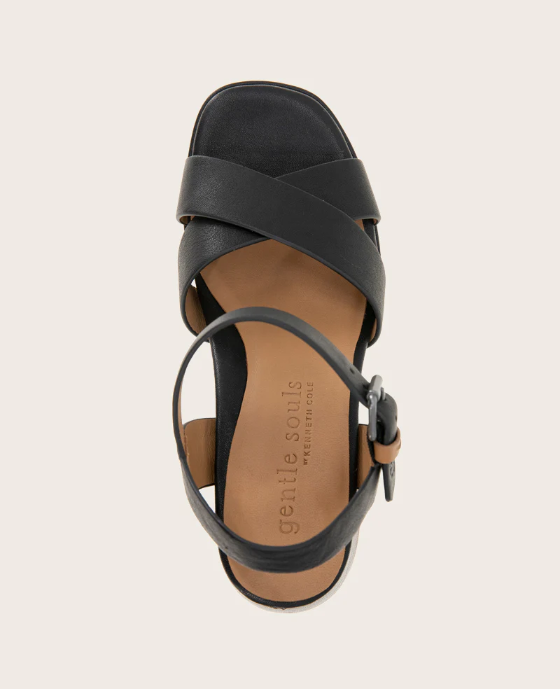 GENTLE SOULS - Rimini Leather X Heel Sandal - Image 5
