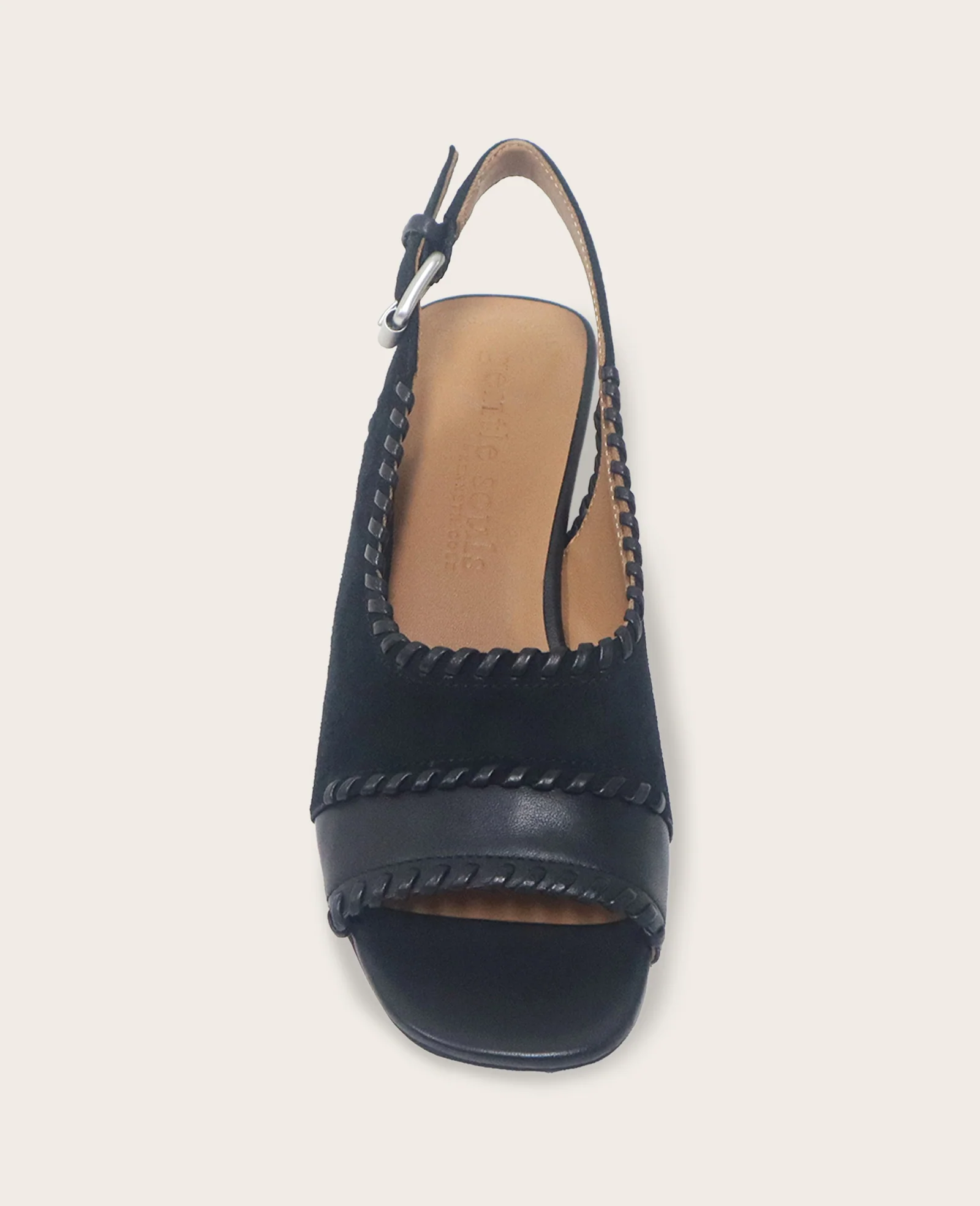 GENTLE SOULS - Samarra Suede Braided Detail Slingback Heel - Image 3
