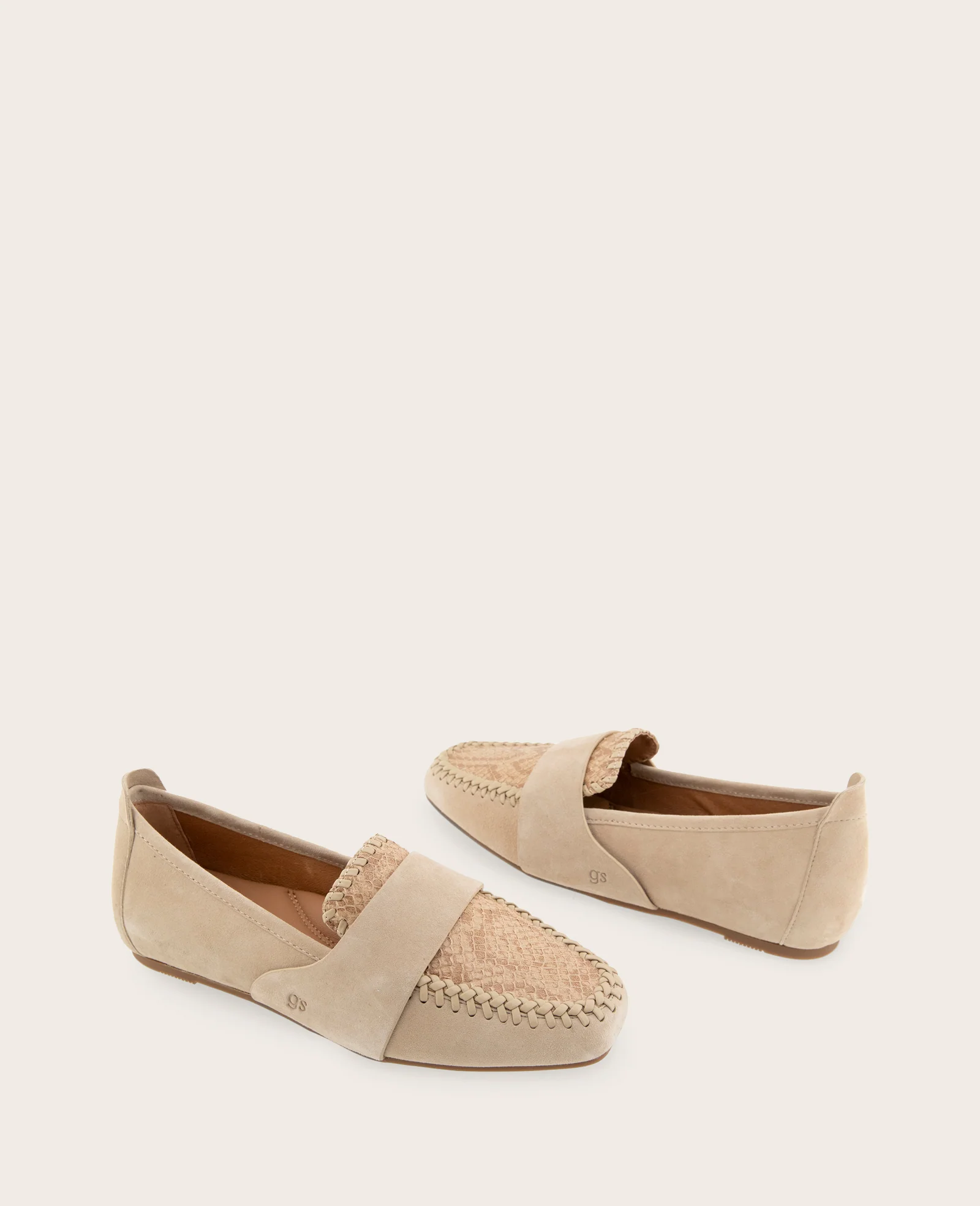 GENTLE SOULS - Sandra Suede and Snake Combo Braided Detail Loafer - Image 2