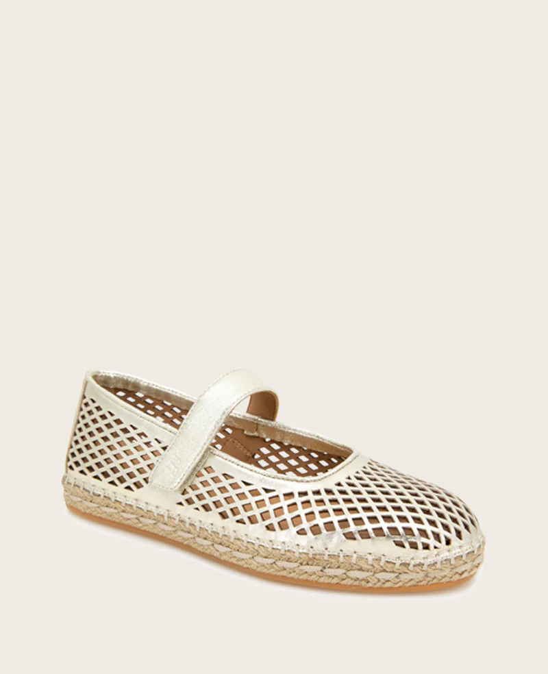 GENTLE SOULS - Sienna Metallic Fish Net Mary Jane Espadrille - Image 3