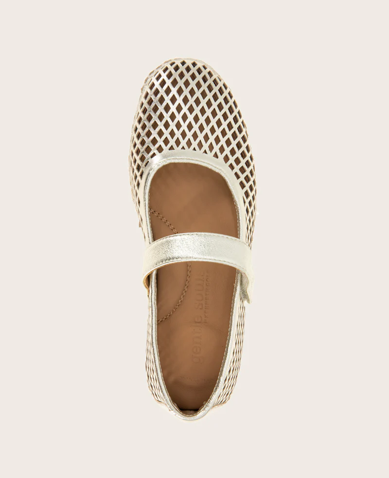 GENTLE SOULS - Sienna Metallic Fish Net Mary Jane Espadrille - Image 5