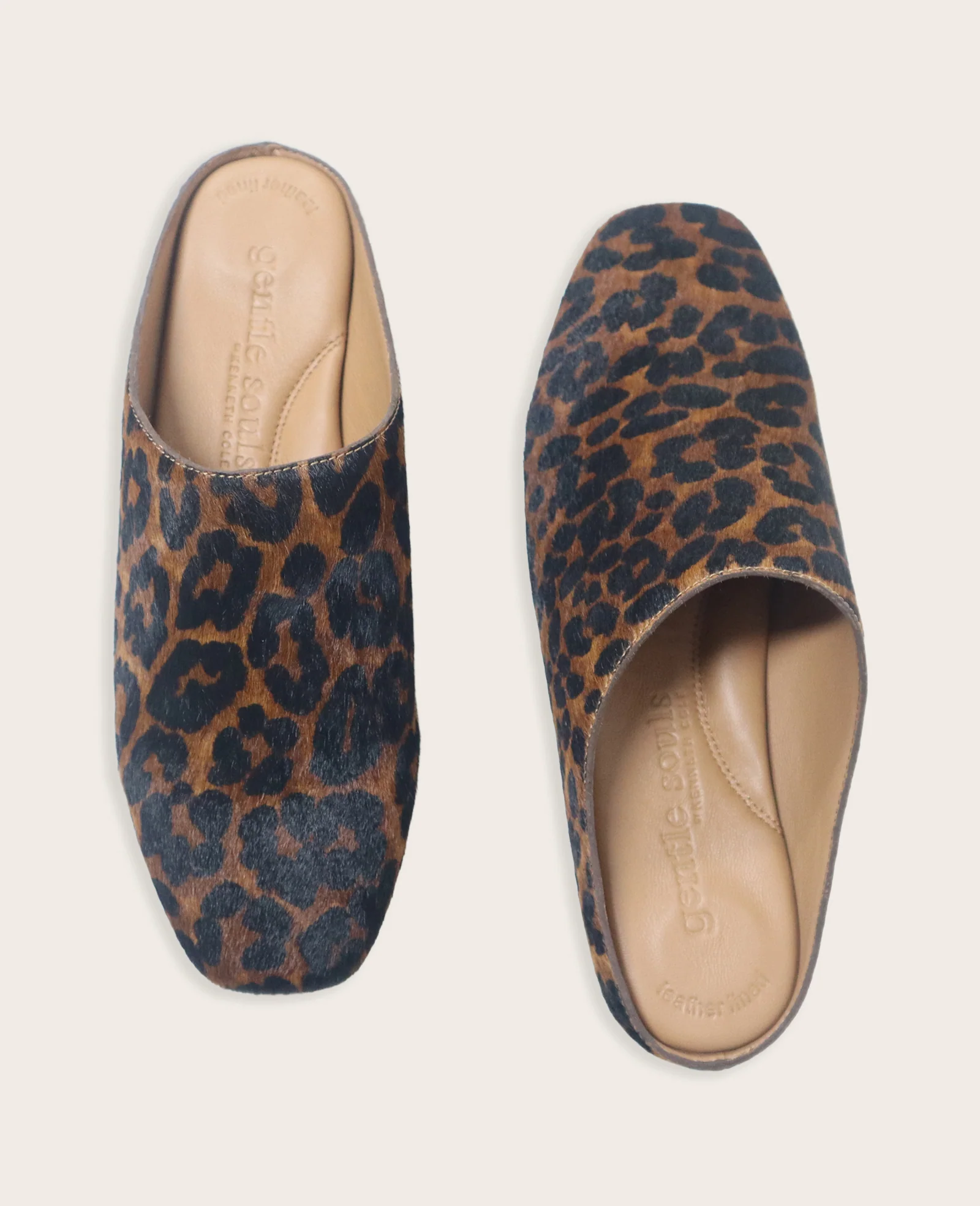 GENTLE SOULS - Wanda Leopard Calf Hair Mule Flat - Image 2