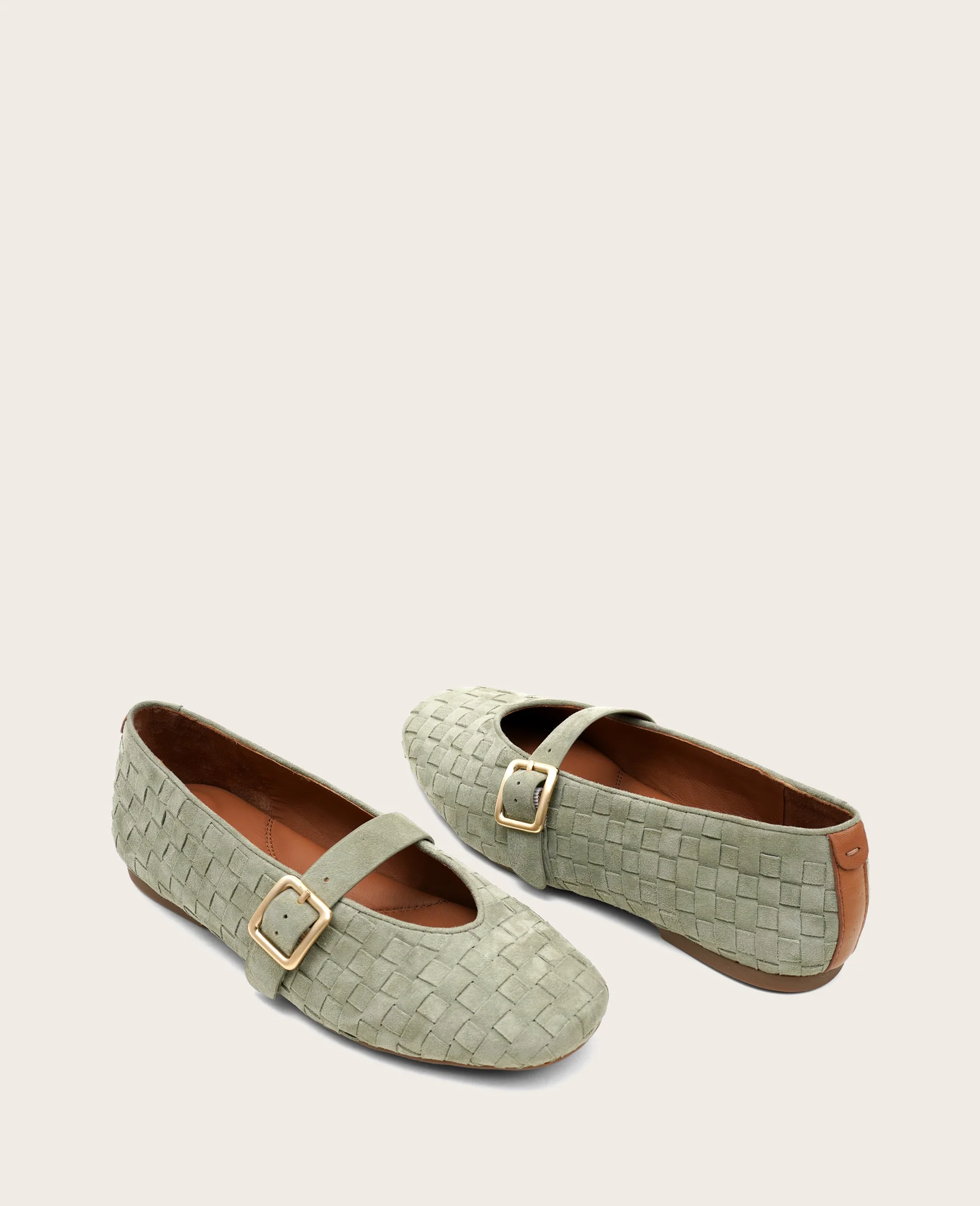 GENTLE SOULS - Winifred Suede Woven Mary Jane Flat - Image 2