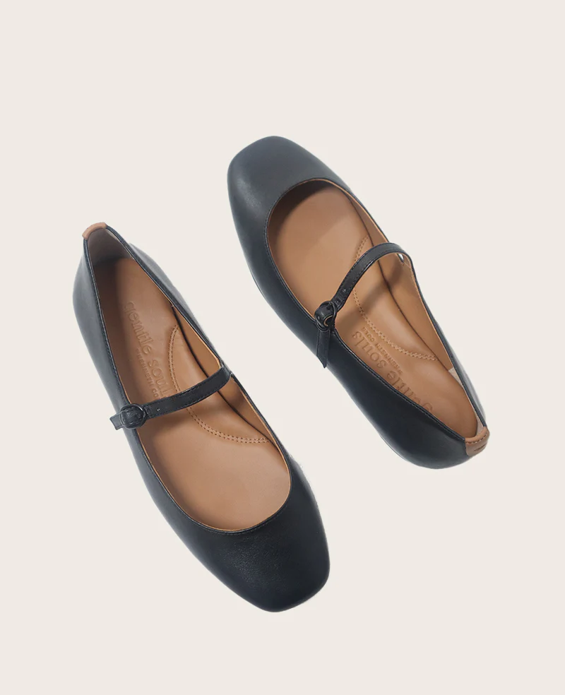 GENTLE SOULS - Wynona Leather Mary Jane Ballet Flat - Image 2