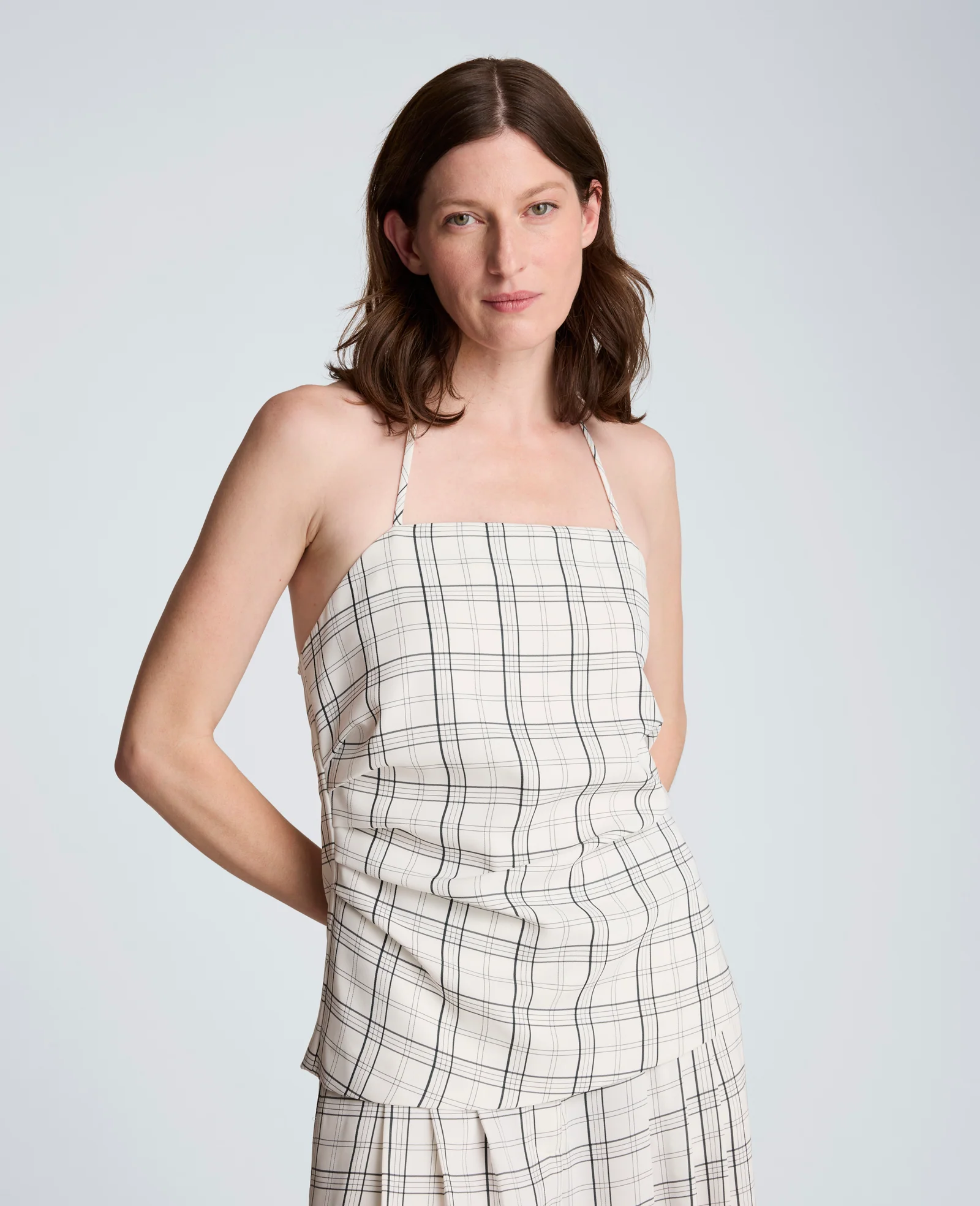 Halter Neck Bustier with Pleats at Waist - Image 6