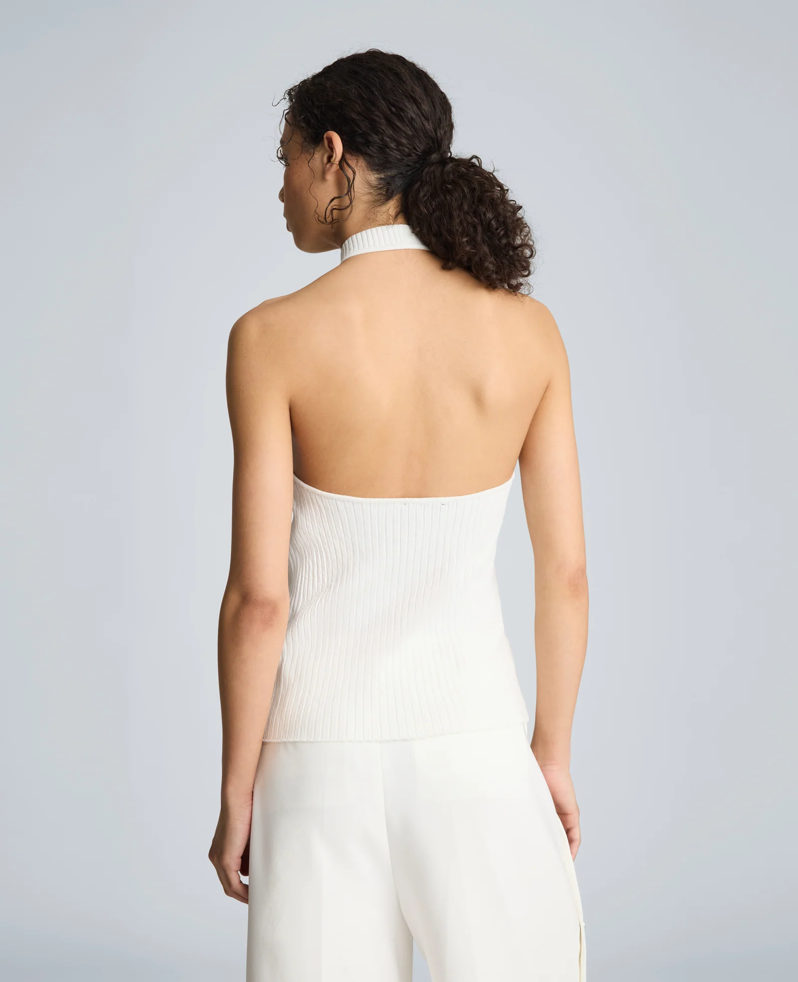 Halter Neck Tank with Gromet Detail - Image 2