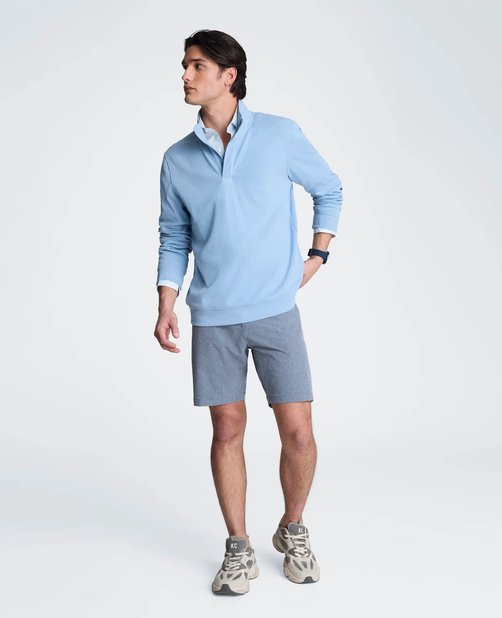 Hidden Placket Quarter Zip Sweater - Image 5