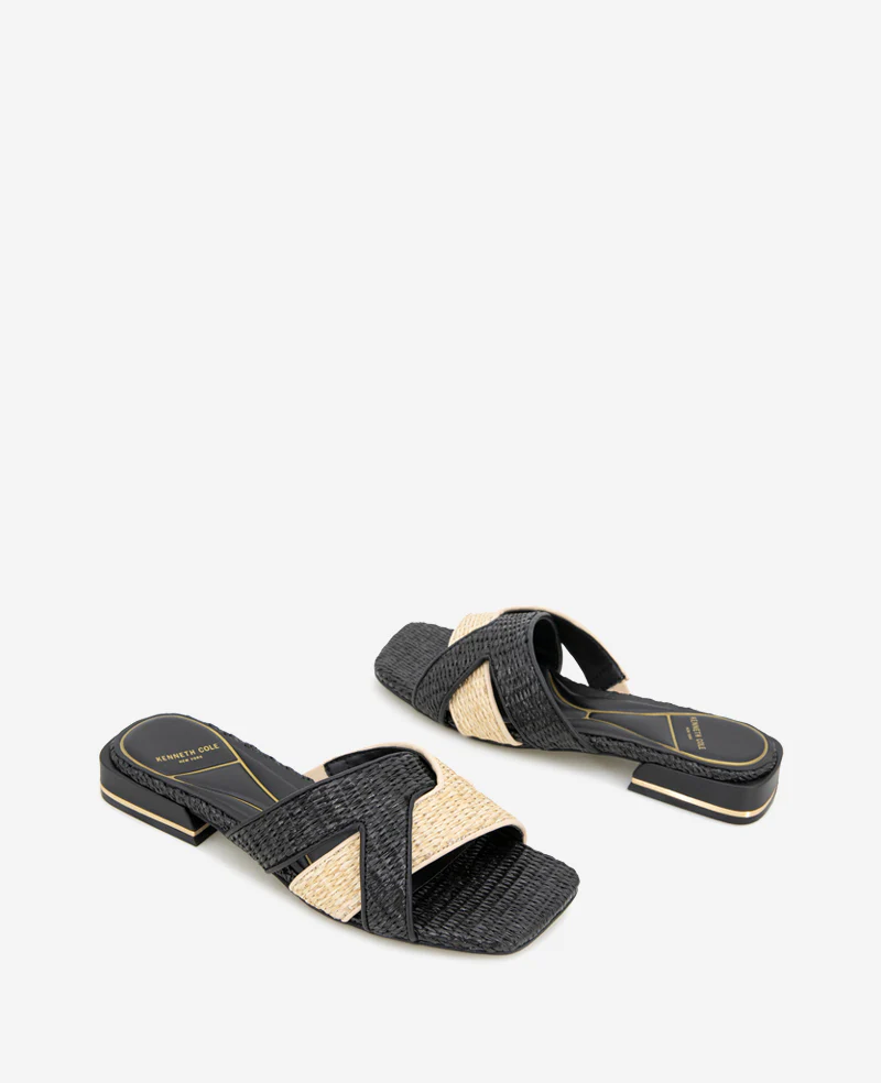 Issa Raffia Two Tone Sandal - Image 2