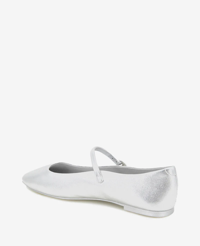 Jasper Metallic Leather Ballet Flat - Image 10