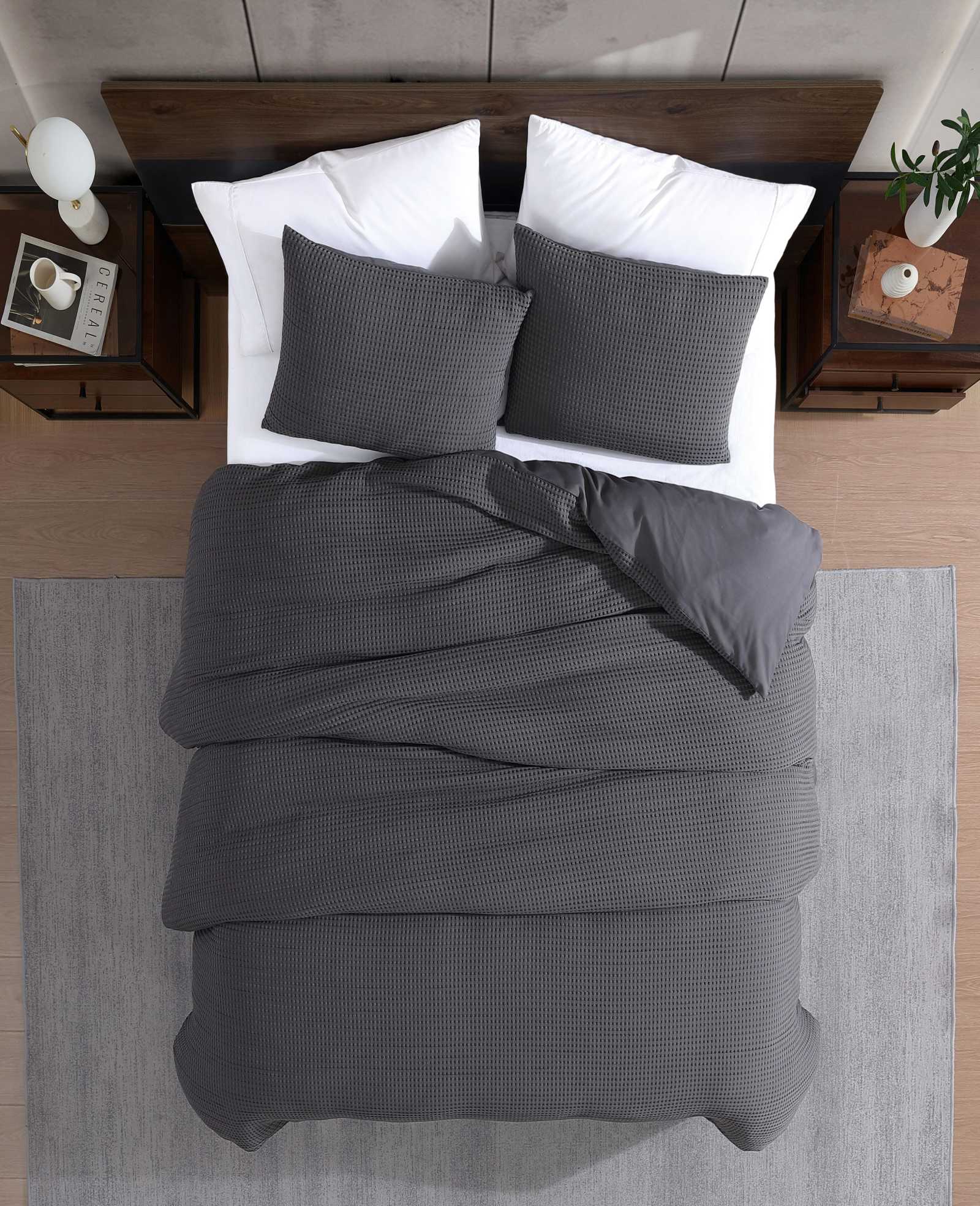 Solid Waffle Duvet Set - Image 7