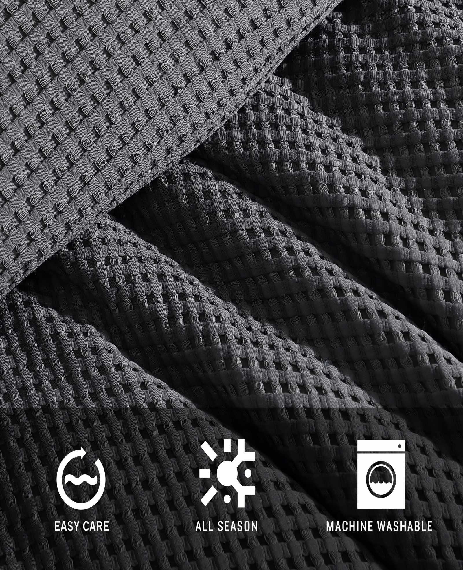 Solid Waffle Duvet Set - Image 8