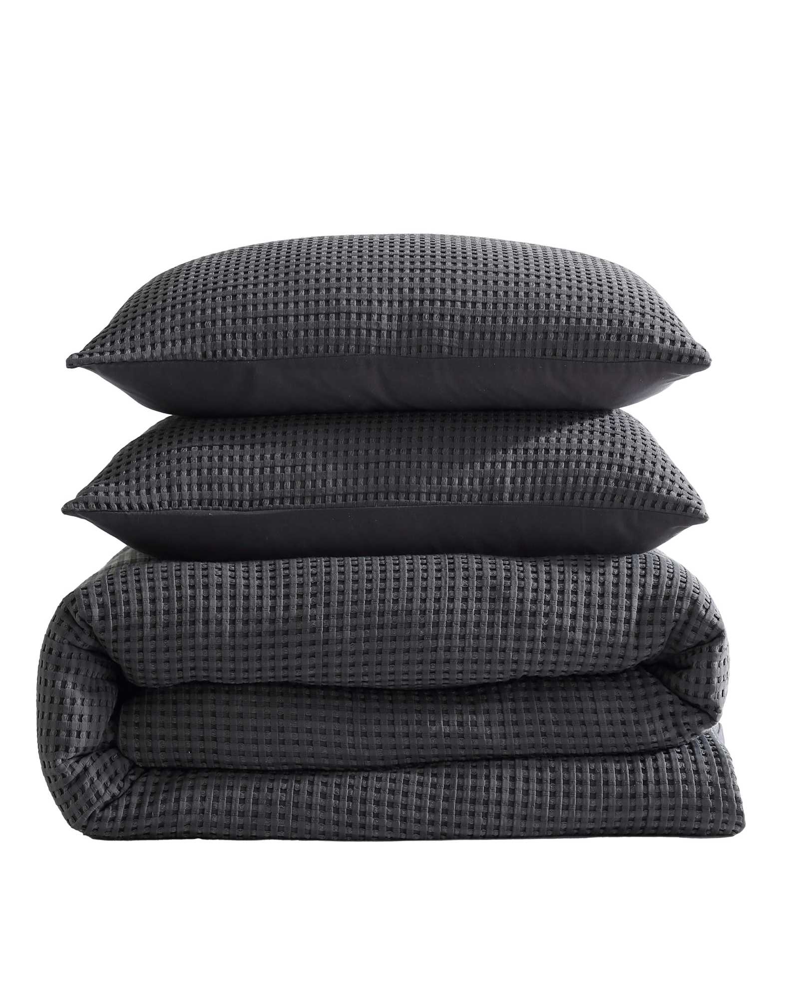 Solid Waffle Duvet Set - Image 9